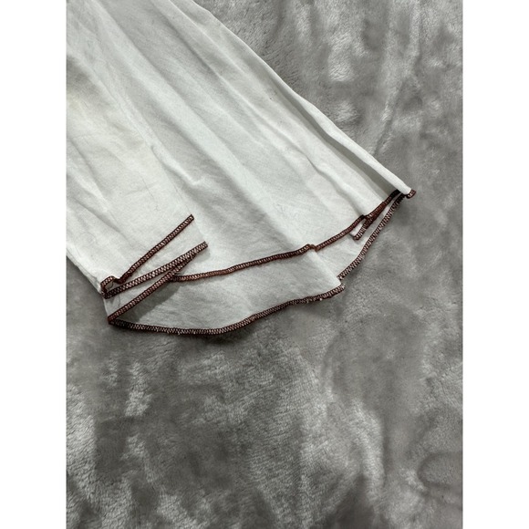 Anchor Blue Blouse Pullover Women's Size Large White Long Sleeve Semi-Sheer Flaw - Picture 4 of 12